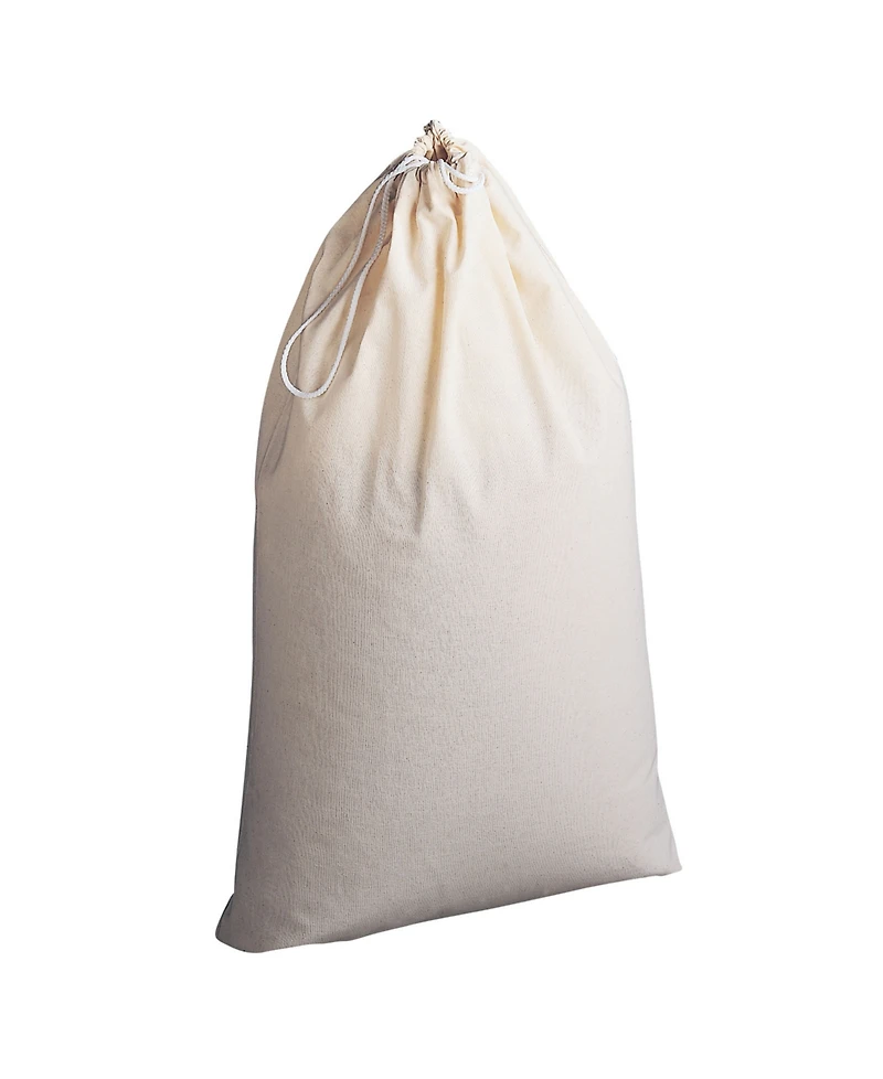 Household Essentials Cotton Laundry Bag, Large, Natural