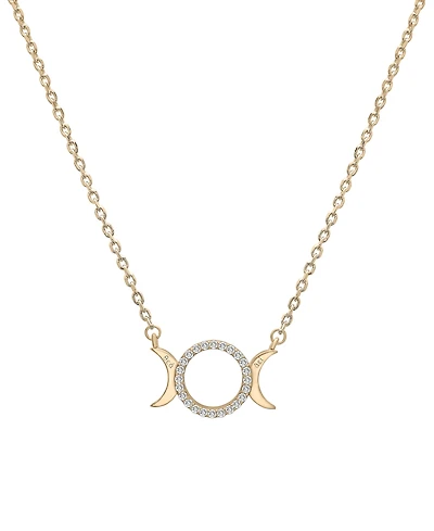 Audrey by Aurate Diamond Triple Moon 18" Pendant Necklace (1/10 ct. t.w.) in Gold Vermeil, Created for Macy's