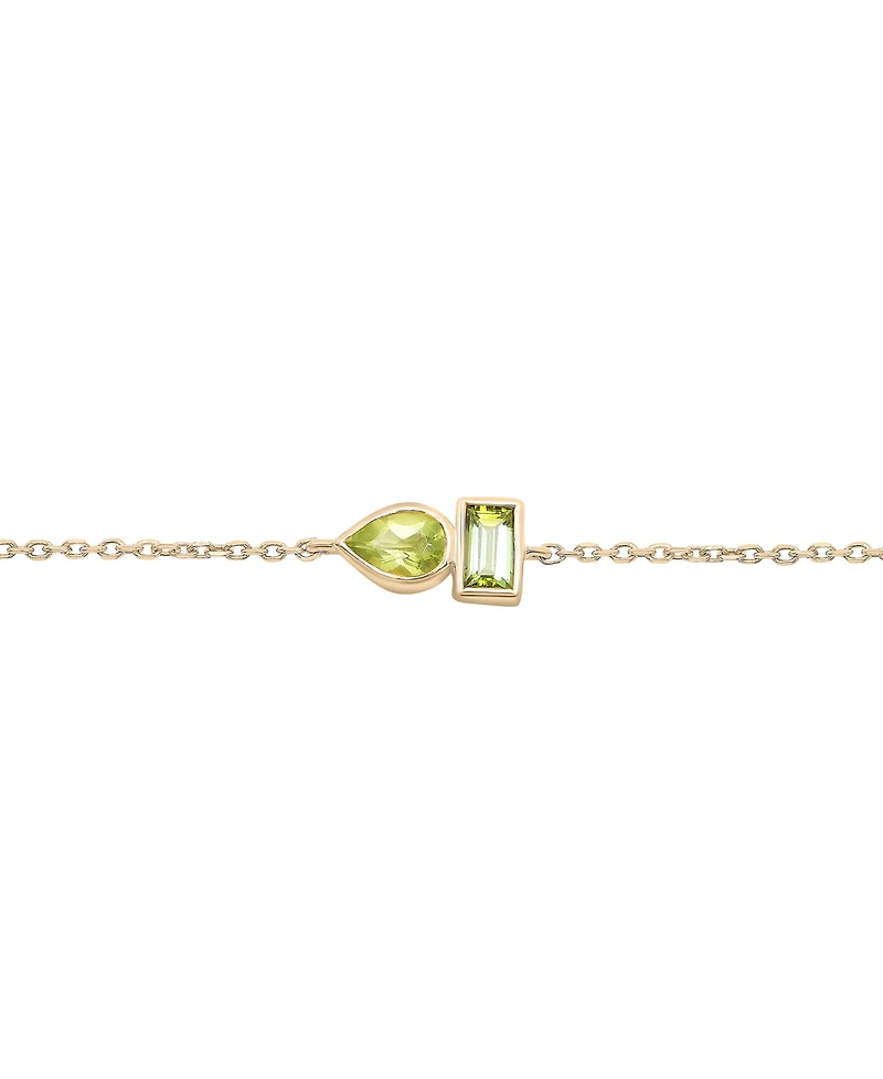 Audrey by Aurate Peridot (3/8 ct. t.w.) & Green Tourmaline (1/3 ct. t.w.) Link Bracelet in Gold Vermeil, Created for Macy's