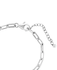 Effy Diamond Pave Heart Paperclip Link Bracelet (1/5 ct. t.w.) in Sterling Silver