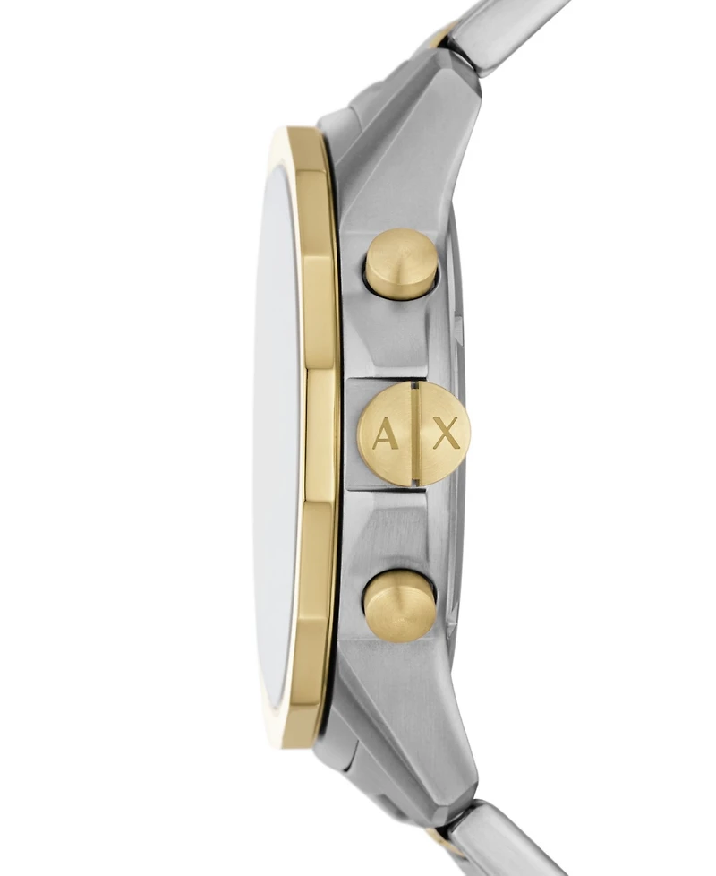A|X Armani Exchange Men's Quartz Chronograph Multi Stainless Steel Watch 44mm Set, 2 Pieces