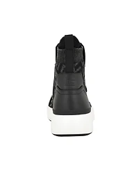 Guess Women's Mannen Knit Hi-Top Lace-Up Fashion Sneakers