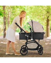 Costway Baby 2 1 Foldable Stroller Travel Newborn