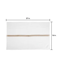 Power Gym Hand Towels (12 Pack), 16x27, White with Colored Stripe, 100% Ring-Spun Cotton
