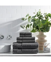 Host and Home 6-Piece Bathroom Towel Set (2 Bath Towels, 2 Hand Washcloths), Double Stitched Edges, 600 Gsm, Soft Ringspun Cotton, Stylish S