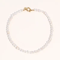 18K Gold Plated Freshwater Pearls -Jackie Essential Pearl Necklace S16" For Women