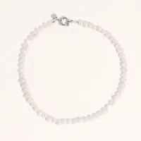 18K Silver Plated Freshwater Pearls -Jackie Essential Pearl Necklace S16" For Women