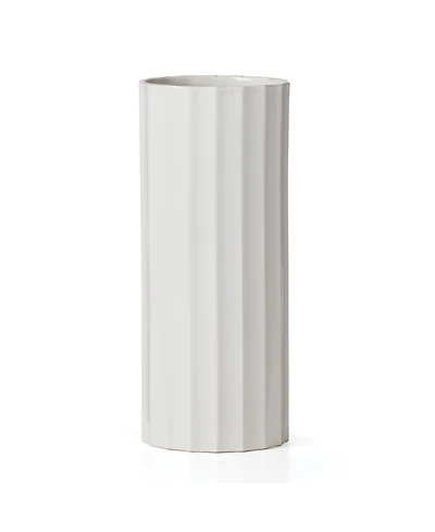 Lenox French Perle Scallop Cylinder Vase, Medium