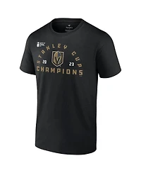 Men's Fanatics Black Vegas Golden Knights 2023 Stanley Cup Champions Jersey Roster T-shirt