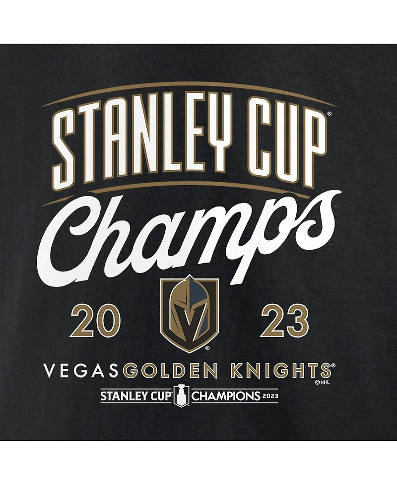 Men's Fanatics Black Vegas Golden Knights 2023 Stanley Cup Champions Logo T-shirt