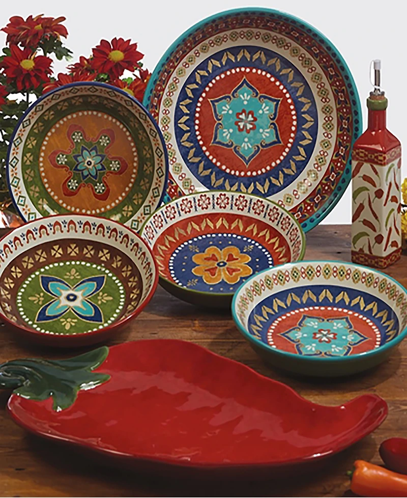 Certified International Monterrey 4-Pc. Soup/Pasta Bowl