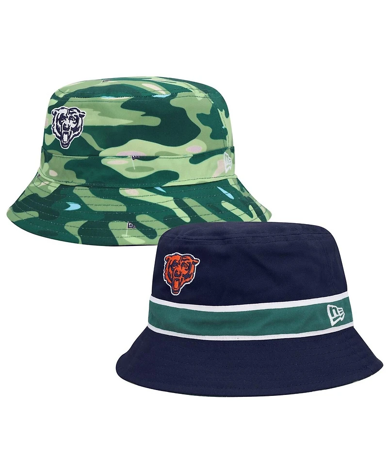 Men's New Era Navy Chicago Bears Reversible Bucket Hat