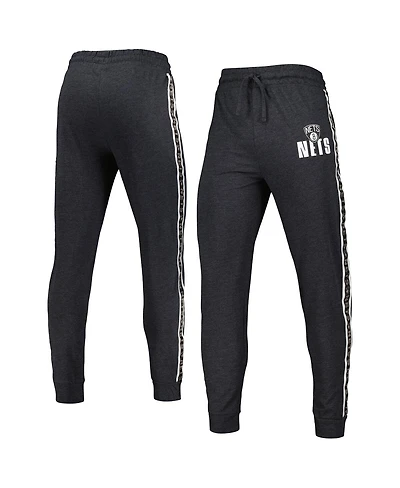 Men's Concepts Sport Charcoal Brooklyn Nets Team Stripe Jogger Pants