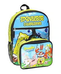 Nickelodeon SpongeBob SquarePants Characters Squidward Patrick Mr. Krabs Sandy Plankton Gary 5 Pc Backpack Lunchbox Icepack Water Bottle