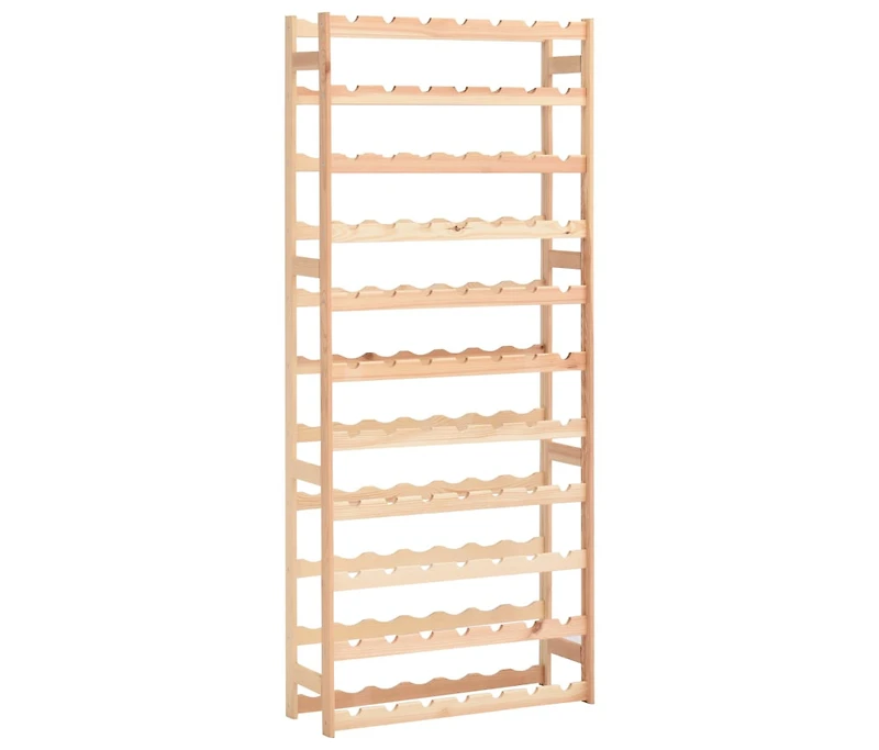 vidaXL Wine Rack for 77 Bottles Pinewood