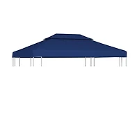 vidaXL 2-Tier Gazebo Top Cover 1 oz/ft² 13.1'x9.8' Blue