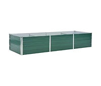 Garden Raised Bed Galvanized Steel 94.5"x31.5"x17.7" Green