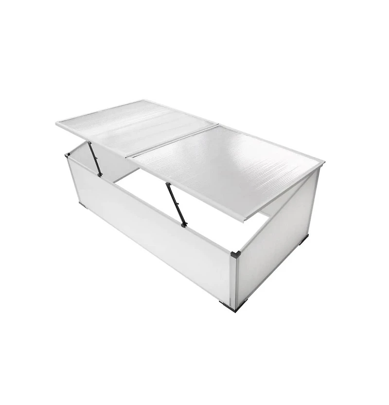 vidaXL Cold Frame 2 Lids 3' 7" x 1' 4" x 1' 10"
