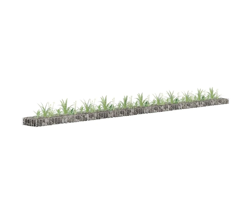 Gabion Raised Bed Galvanized Steel 177.2"x11.8"x3.9"