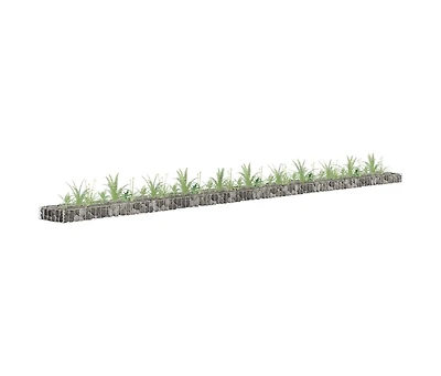 Gabion Raised Bed Galvanized Steel 177.2"x11.8"x3.9"