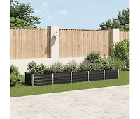Garden Raised Bed Galvanized Steel 157.5"x31.5"x17.7" Anthracite