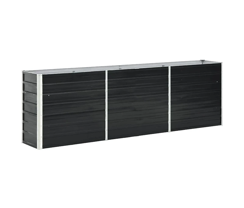 Garden Raised Bed Galvanized Steel 94.5"x15.7"x30.3" Anthracite