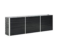 Garden Raised Bed Galvanized Steel 94.5"x15.7"x30.3" Anthracite