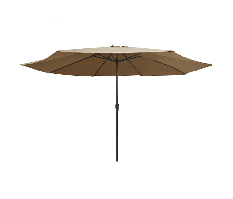 Garden Parasol with Metal Pole 153.5" Taupe