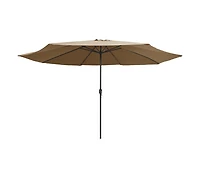 Garden Parasol with Metal Pole 153.5" Taupe