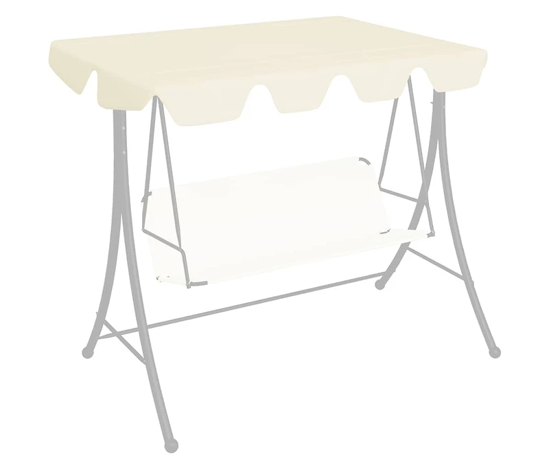 vidaXL Replacement Canopy for Garden Swing Cream 59.1"/51.2"x41.3"/27.6"