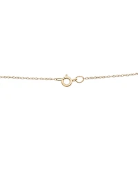 Onyx & Diamond Accent Quatrefoil 17" Pendant Necklace in 14k Gold