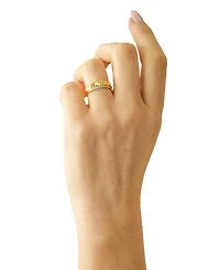 Audrey by Aurate Diamond Textured Bilevel Ring (1/6 ct. t.w.) in Gold Vermeil, Created for Macy's