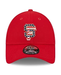 Men's New Era Red San Francisco Giants 2023 Fourth of July 9FORTY Adjustable Hat