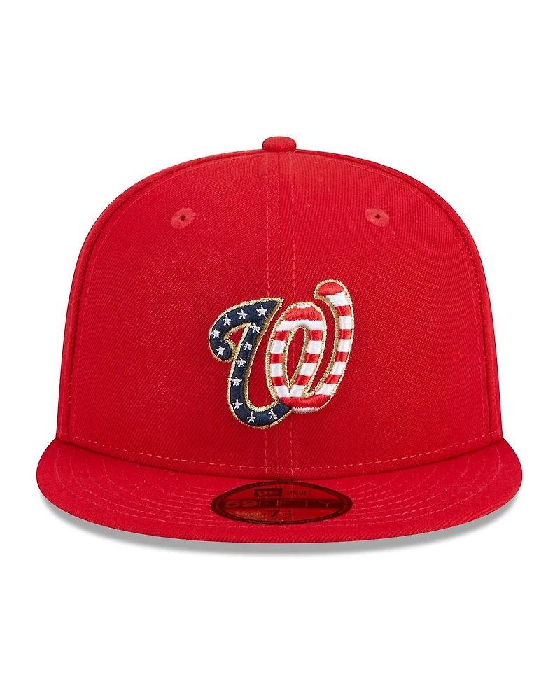 Men's New Era Red Washington Nationals 2023 Fourth of July 59FIFTY Fitted Hat