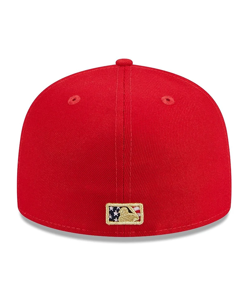 Men's New Era Red Detroit Tigers 2023 Fourth of July 59FIFTY Fitted Hat