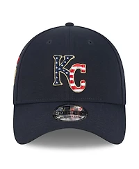 Men's New Era Navy Kansas City Royals 2023 Fourth of July 39THIRTY Flex Fit Hat
