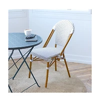 Merrick Lane Celia Indoor/Outdoor Stacking Bistro Chair With Aluminum Frame