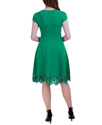 Donna Ricco Women's Round-Neck Sleeveless Fit & Flare Dress