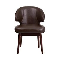 Merrick Lane Ambrose Upholstered Accent Chair With Walnut Legs