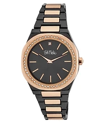 Bob Mackie Unisex Quartz Two-Tone Rose Alloy Watch 40mm