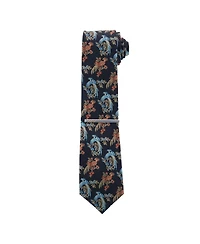 Trafalgar Men's Rhodium and Gold Detailed Tie Bar