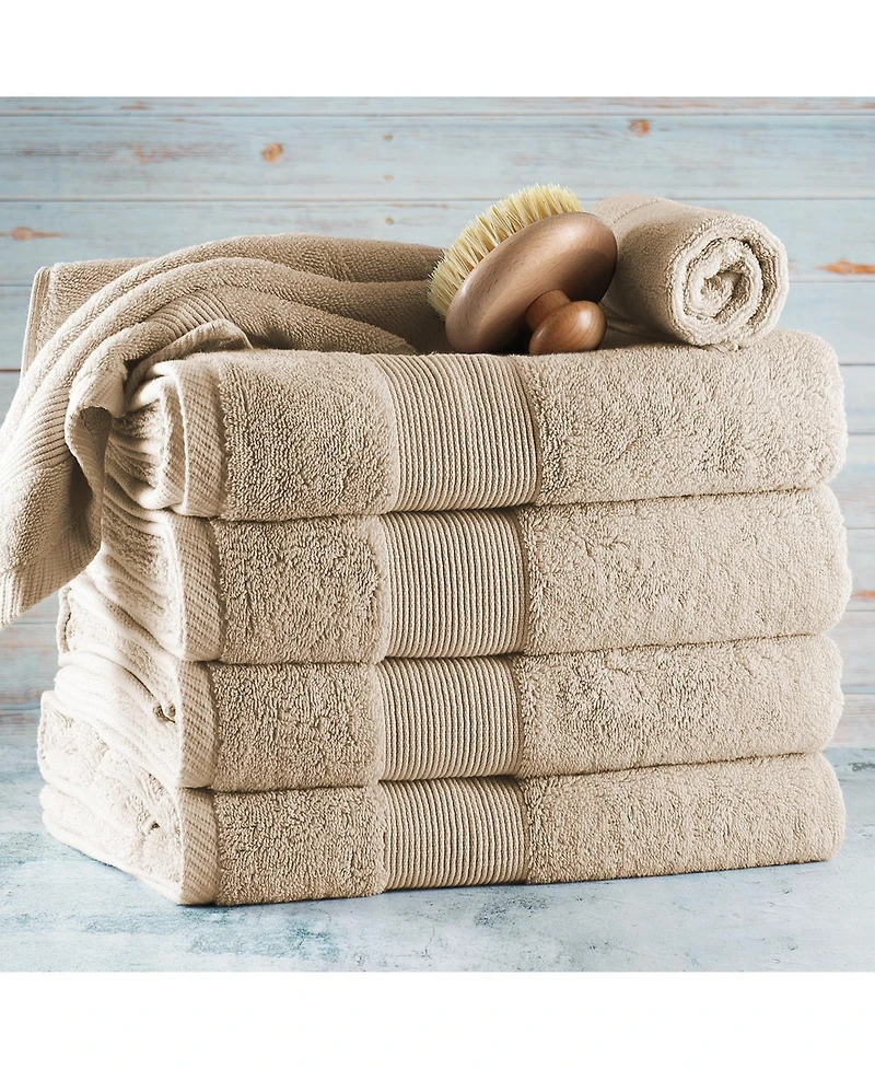 6-Piece Luxury Bath Towel Set - 700 Gsm 100% Combed Cotton, Soft & Absorbent