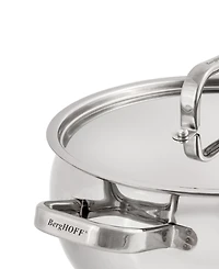 BergHOFF Belly Shape 18/10 Stainless Steel 9.5" Stock Pot with Ss Lid, 5.5qt.