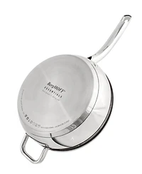 BergHOFF Belly 18/10 Stainless Steel 9.5" Deep Skillet with Glass Lid