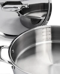 BergHOFF Professional Tri-Ply 18/10 Stainless Steel 11" Saute Pan with Ss Lid, 4.6qt.