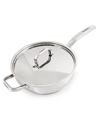 BergHOFF Belly Shape 6pc 18/10 Stainless Steel Cookware Set with Ss Lids