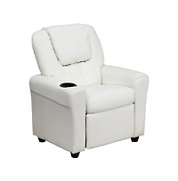 Contemporary Kids Recliner Chair With Cup Holder And Headrest
