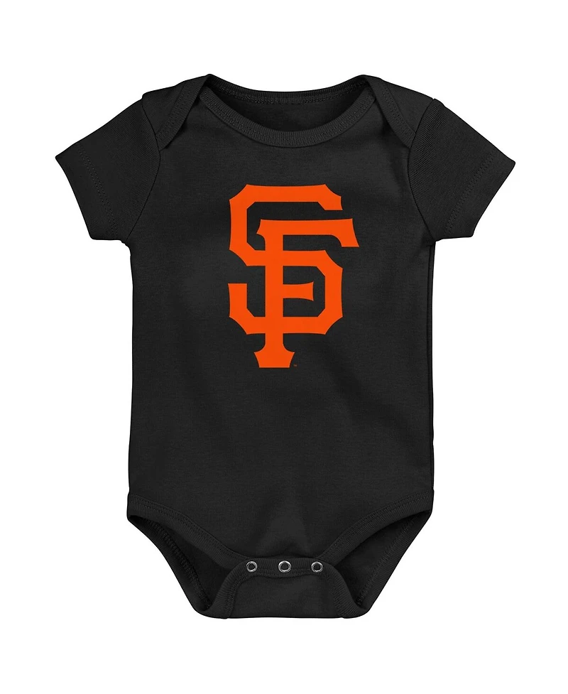 Newborn and Infant Boys and Girls Black San Francisco Giants Primary Team Logo Bodysuit