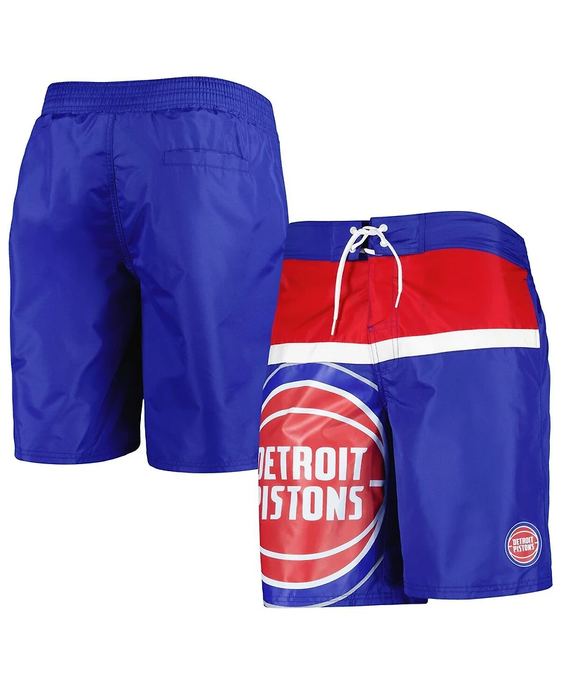 Men's G-iii Sports by Carl Banks Blue Detroit Pistons Sea Wind Swim Trunks