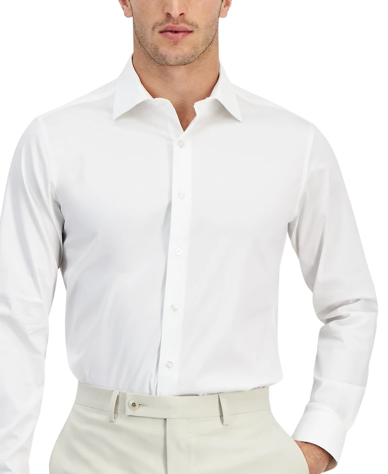Alfani Men's Regular-Fit Temperature Regulating Solid Dress Shirt